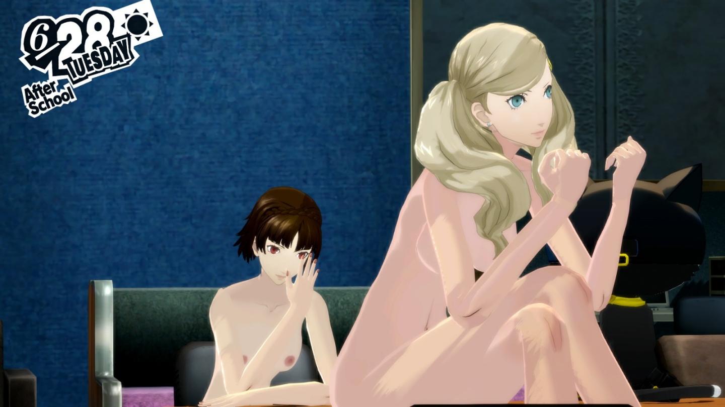 Lavenza in a slightly unzipped dress offering a glimpse