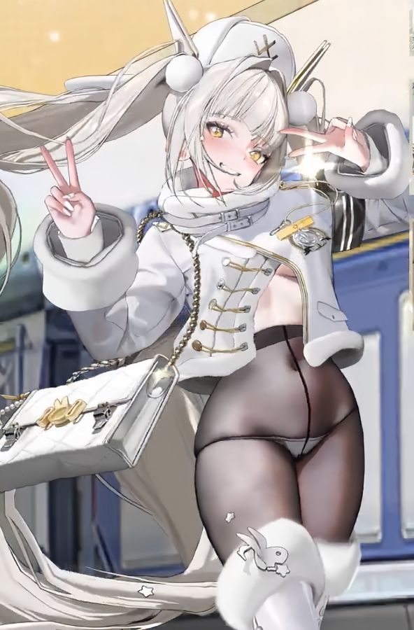 【画像】 NIKKEの新コスチュームを着たブラン、スカートを履き忘れてタイツからパンツが透けてしまう